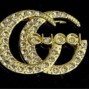 Fashion Jewelry Gold and Silver Crystal Brooch